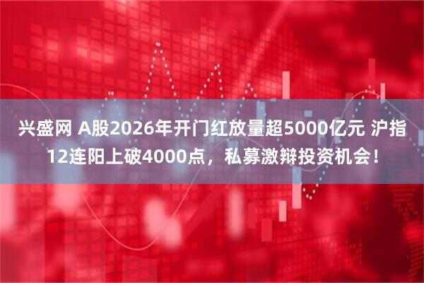 兴盛网 A股2026年开门红放量超5000亿元 沪指12连阳上破4000点，私募激辩投资机会！